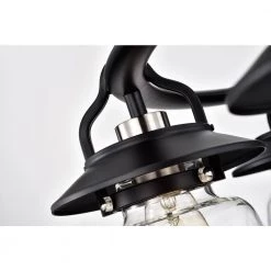 New ⭐ Hartwell 6-Light Modern Farmhouse Antique Black Wagon Wheel Chandelier with Clear Glass Shade by Edvivi 🤩 -Deals Edvivi || Atlas Store antique black edvivi chandeliers epc446bkbn 44 1000