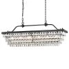 Brand new 👍 Chiara 6-Light Antique Black Rectangular Glam Chandelier with Hanging Crystal, Linear Dining Room Pendant, Island Light by Edvivi ✔️ -Deals Edvivi || Atlas Store antique black edvivi chandeliers epd3615bk 64 1000