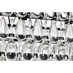 Brand new 👍 Chiara 6-Light Antique Black Rectangular Glam Chandelier with Hanging Crystal, Linear Dining Room Pendant, Island Light by Edvivi ✔️ -Deals Edvivi || Atlas Store antique black edvivi chandeliers epd3615bk fa 1000