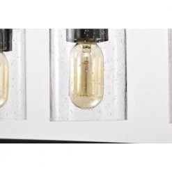 Deals 🥰 Richard 5-Light Antique Black Rectangular Kitchen Island Chandelier with Seeded Glass Shades by Edvivi 🔔 -Deals Edvivi || Atlas Store antique black edvivi chandeliers epd6265bk fa 1000