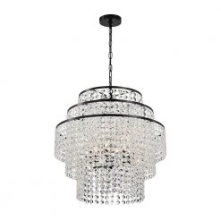Discount ❤️ Arietta 6-Light Antique Black Modern Glam Chandelier with Tier Cascading Crystals by Edvivi ✔️ -Deals Edvivi || Atlas Store antique black edvivi chandeliers epj3655bk a0 1000