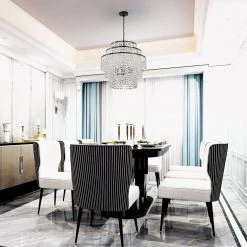 Discount ❤️ Arietta 6-Light Antique Black Modern Glam Chandelier with Tier Cascading Crystals by Edvivi ✔️ -Deals Edvivi || Atlas Store antique black edvivi chandeliers epj3655bk c3 1000