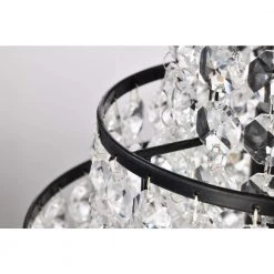 Best Sale 🔥 Arietta 1-Light Antique Black Modern Glam Mini Chandelier with Tier Cascading Crystals by Edvivi ⌛ -Deals Edvivi || Atlas Store antique black edvivi chandeliers epj3855bk 44 1000