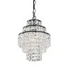 Best Sale 🔥 Arietta 1-Light Antique Black Modern Glam Mini Chandelier with Tier Cascading Crystals by Edvivi ⌛ -Deals Edvivi || Atlas Store antique black edvivi chandeliers epj3855bk 64 1000
