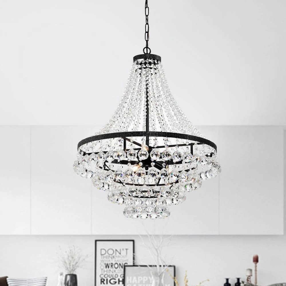 Cheapest β¨ Clarus 7-Light Antique Black Glam Empire Chandelier with Clear Glass Hanging Crystals by Edvivi π― 4 Cheapest β¨ Clarus 7-Light Antique Black Glam Empire Chandelier with Clear Glass Hanging Crystals by Edvivi π― - Image 2