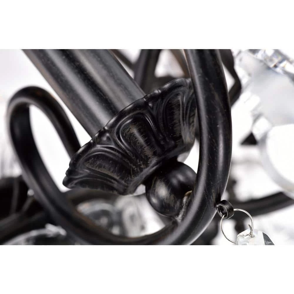 Brand new ๐ Veronica Glam 6-Light Antique Black Candlestick Crystal Chandelier Wrought Iron Ceiling Light Fixture by Edvivi ๐ 13 Brand new ๐ Veronica Glam 6-Light Antique Black Candlestick Crystal Chandelier Wrought Iron Ceiling Light Fixture by Edvivi ๐ - Image 11