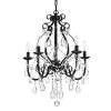Promo ⌛ Amorette 5-Light Antique Black Candle Style Traditional Glam Chandelier with Teardrop Hanging Crystals by Edvivi ⌛ -Deals Edvivi || Atlas Store antique black edvivi chandeliers epj521bk 64 1000