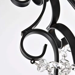 Promo ⌛ Amorette 5-Light Antique Black Candle Style Traditional Glam Chandelier with Teardrop Hanging Crystals by Edvivi ⌛ -Deals Edvivi || Atlas Store antique black edvivi chandeliers epj521bk 66 1000