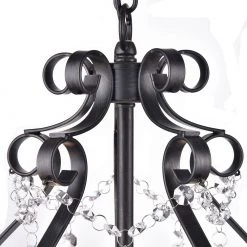 Promo ⌛ Amorette 5-Light Antique Black Candle Style Traditional Glam Chandelier with Teardrop Hanging Crystals by Edvivi ⌛ -Deals Edvivi || Atlas Store antique black edvivi chandeliers epj521bk fa 1000