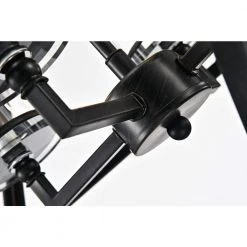 Outlet 💯 Renzo 4-Light Antique Black Geometric Iron Modern Farmhouse Cage Chandelier with Clear Glass Shades by Edvivi ✔️ -Deals Edvivi || Atlas Store antique black edvivi chandeliers epl118bk d4 1000