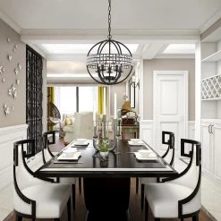 Best reviews of ❤️ Orbit 5-Light Antique Black Globe Cage Glam Chandelier Ceiling Fixture with Crystal Belt by Edvivi 🤩 -Deals Edvivi || Atlas Store antique black edvivi chandeliers epq2015bk 1f 1000