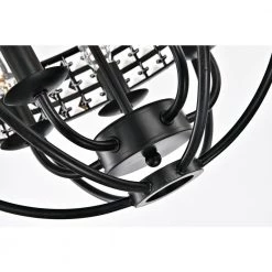 Best reviews of ❤️ Orbit 5-Light Antique Black Globe Cage Glam Chandelier Ceiling Fixture with Crystal Belt by Edvivi 🤩 -Deals Edvivi || Atlas Store antique black edvivi chandeliers epq2015bk 66 1000