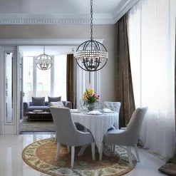 Best reviews of ❤️ Orbit 5-Light Antique Black Globe Cage Glam Chandelier Ceiling Fixture with Crystal Belt by Edvivi 🤩 -Deals Edvivi || Atlas Store antique black edvivi chandeliers epq2015bk c3 1000