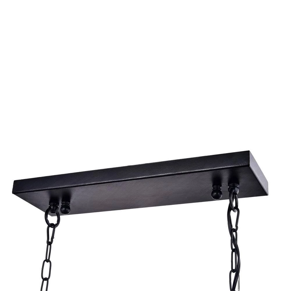 Buy ๐ Walden 4-Light Antique Black Industrial Linear Kitchen Island Chandelier with Amber Glass Shade by Edvivi ๐ 10 Buy ๐ Walden 4-Light Antique Black Industrial Linear Kitchen Island Chandelier with Amber Glass Shade by Edvivi ๐ - Image 8