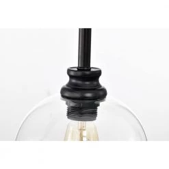 Outlet ❤️ Walden 4-Light Antique Black Industrial Linear Hanging Chandelier for Kitchen with Clear Glass Shades by Edvivi 🔥 -Deals Edvivi || Atlas Store antique black edvivi chandeliers eps1255bk fa 1000