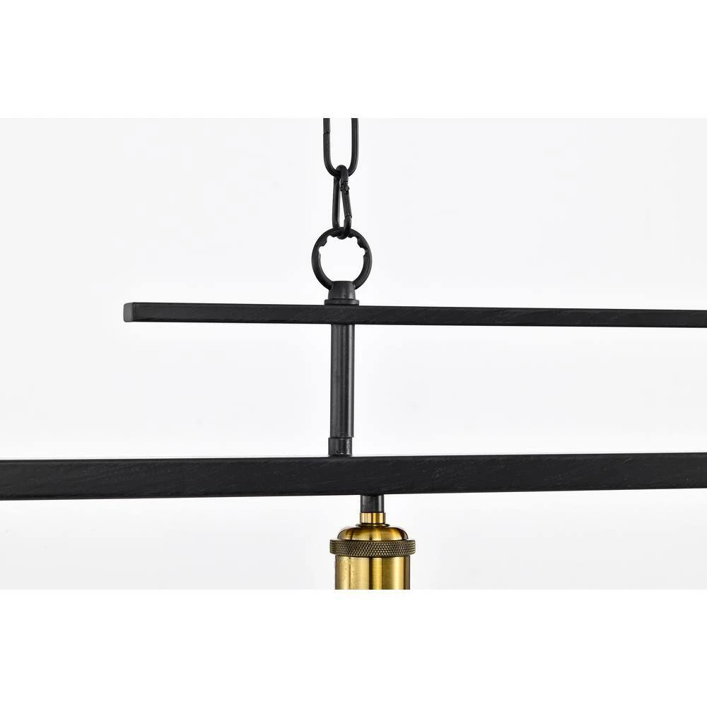 Discount ๐ Walden 4-Light Traditional Antique Black Island Chandelier with Glass Shades, Industrial Linear Kitchen Pendant Light by Edvivi ๐ 7 Discount ๐ Walden 4-Light Traditional Antique Black Island Chandelier with Glass Shades, Industrial Linear Kitchen Pendant Light by Edvivi ๐ - Image 5