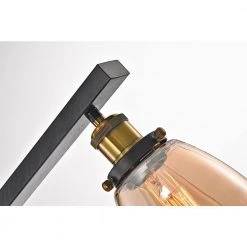 Outlet 👍 Walden 4-Light Traditional Antique Black Linear Kitchen Chandelier with Amber Glass Shades by Edvivi 🎉 -Deals Edvivi || Atlas Store antique black edvivi chandeliers eps134bk 66 1000