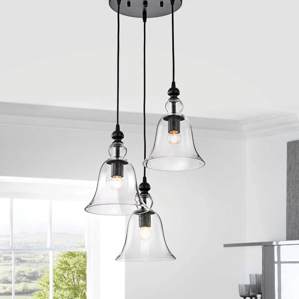 Best reviews of ๐ Reagan 3-Light Transitional Antique Black Cluster Pendant with Clear Glass Shades by Edvivi โ 5 Best reviews of ๐ Reagan 3-Light Transitional Antique Black Cluster Pendant with Clear Glass Shades by Edvivi โ - Image 3