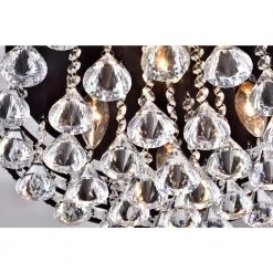 Outlet 💯 Alyvia 15 in. 4-Light Modern Antique Black Glam Drum Crystal Flush Mount by Edvivi ✔️ -Deals Edvivi || Atlas Store antique black edvivi flush mount lights ecg4103bk 76 1000