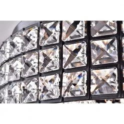 Outlet 💯 Alyvia 15 in. 4-Light Modern Antique Black Glam Drum Crystal Flush Mount by Edvivi ✔️ -Deals Edvivi || Atlas Store antique black edvivi flush mount lights ecg4103bk fa 1000