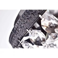 Best Pirce 🥰 Alyvia 12 in. 3-Light Antique Black Glam Flush Mount Ceiling Light with Crystal Strands by Edvivi 🥰 -Deals Edvivi || Atlas Store antique black edvivi flush mount lights ecj408bl 1d 1000