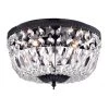 Best Pirce 🥰 Alyvia 12 in. 3-Light Antique Black Glam Flush Mount Ceiling Light with Crystal Strands by Edvivi 🥰 -Deals Edvivi || Atlas Store antique black edvivi flush mount lights ecj408bl 64 1000
