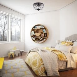 Best Pirce 🥰 Alyvia 12 in. 3-Light Antique Black Glam Flush Mount Ceiling Light with Crystal Strands by Edvivi 🥰 -Deals Edvivi || Atlas Store antique black edvivi flush mount lights ecj408bl c3 1000