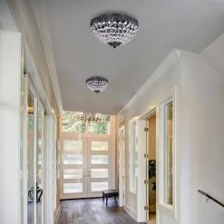 Budget ⭐ Clara 11-1/2 in. 3-Light Antique Black Glam Flush Mount with Crystal Shade by Edvivi 🛒 -Deals Edvivi || Atlas Store antique black edvivi flush mount lights ecj428bk 44 1000