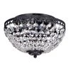 Budget ⭐ Clara 11-1/2 in. 3-Light Antique Black Glam Flush Mount with Crystal Shade by Edvivi 🛒 -Deals Edvivi || Atlas Store antique black edvivi flush mount lights ecj428bk 64 1000