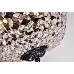 Budget ⭐ Clara 11-1/2 in. 3-Light Antique Black Glam Flush Mount with Crystal Shade by Edvivi 🛒 -Deals Edvivi || Atlas Store antique black edvivi flush mount lights ecj428bk 66 1000