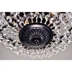 Budget ⭐ Clara 11-1/2 in. 3-Light Antique Black Glam Flush Mount with Crystal Shade by Edvivi 🛒 -Deals Edvivi || Atlas Store antique black edvivi flush mount lights ecj428bk d4 1000