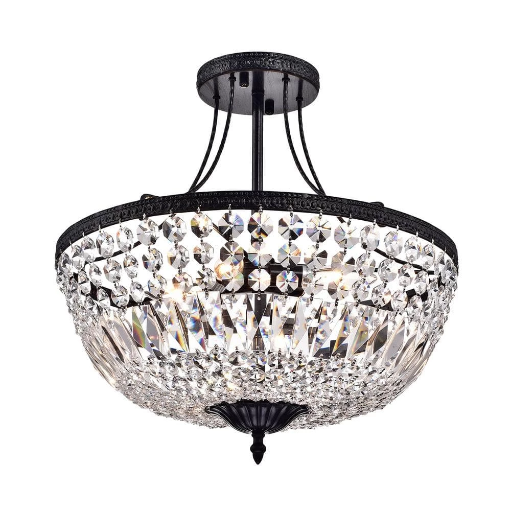 Best reviews of โ Clara 18 in. 3-Light Glam Antique Black Basket Semi-Flush Mount with Crystal Strands by Edvivi ๐ฏ 3 Best reviews of โ Clara 18 in. 3-Light Glam Antique Black Basket Semi-Flush Mount with Crystal Strands by Edvivi ๐ฏ