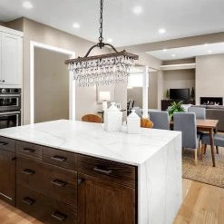 Buy 🎉 Chiara 3-Light Antique Bronze Rectangular Glam Chandelier with Clear Glass Hanging Teardrop Crystals by Edvivi 😉 -Deals Edvivi || Atlas Store antique bronze edvivi chandeliers epd300ab c3 1000