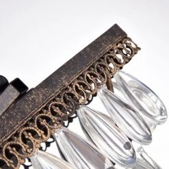 Budget ⌛ Chiara 4-Light Antique Bronze Rectangular Glam Chandelier with Clear Glass Hanging Teardrop Crystals by Edvivi 🎉 -Deals Edvivi || Atlas Store antique bronze edvivi chandeliers epd301ab 76 1000