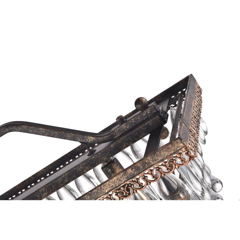 Promo ๐ Chiara 6-Light Antique Bronze Rectangular Glam Chandelier with Clear Glass Hanging Teardrop Crystals by Edvivi ๐ 4 Promo ๐ Chiara 6-Light Antique Bronze Rectangular Glam Chandelier with Clear Glass Hanging Teardrop Crystals by Edvivi ๐ - Image 3