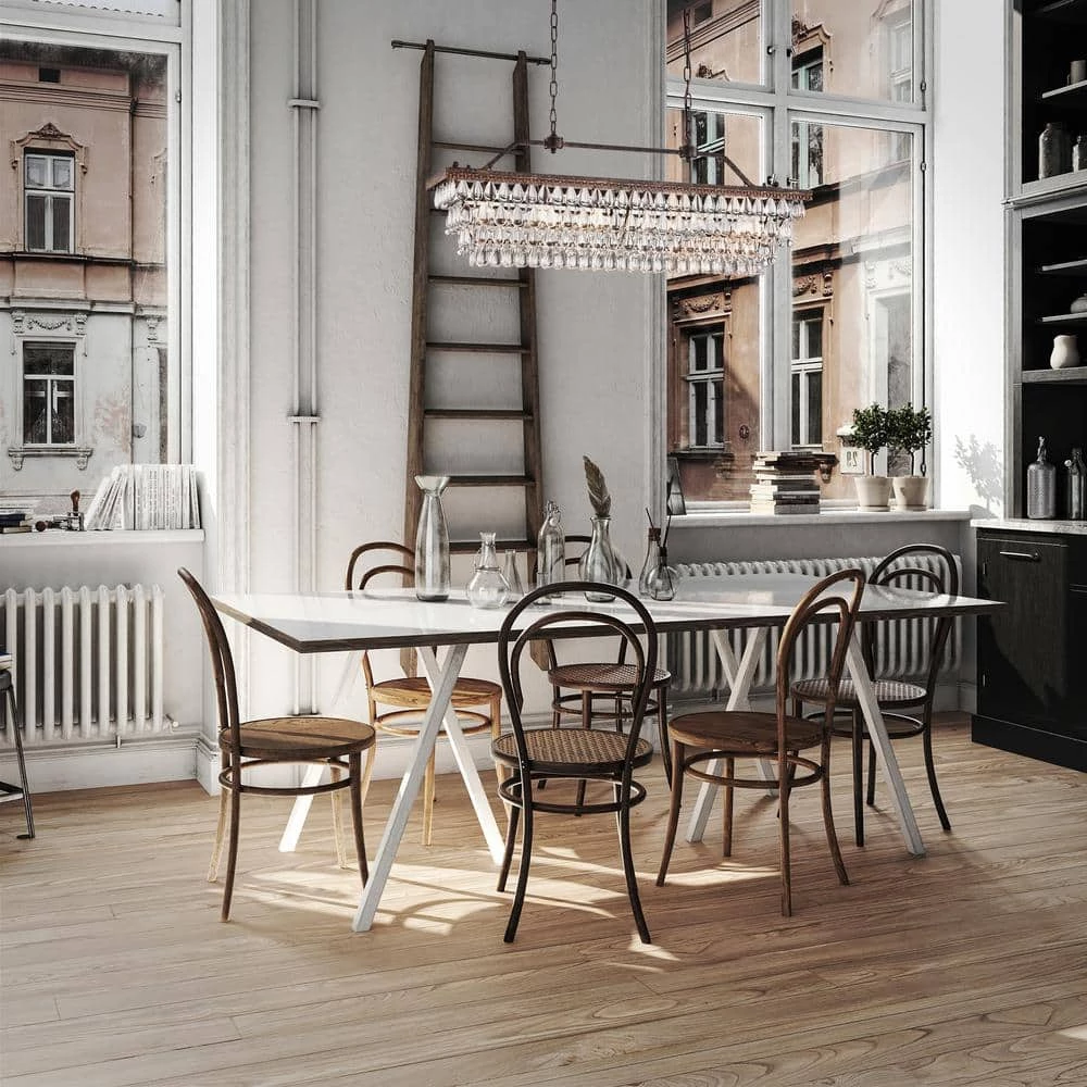 Promo ๐ Chiara 6-Light Antique Bronze Rectangular Glam Chandelier with Clear Glass Hanging Teardrop Crystals by Edvivi ๐ 7 Promo ๐ Chiara 6-Light Antique Bronze Rectangular Glam Chandelier with Clear Glass Hanging Teardrop Crystals by Edvivi ๐ - Image 6