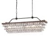 Promo 👍 Chiara 6-Light Antique Bronze Rectangular Glam Chandelier with Clear Glass Hanging Teardrop Crystals by Edvivi 👍 -Deals Edvivi || Atlas Store antique bronze edvivi chandeliers epd361ab 64 1000