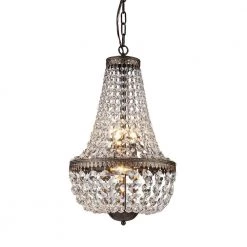 Promo โ๏ธ Clarus 6-Light Antique Bronze Glam Empire Crystal Chandelier by Edvivi ๐