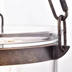 Outlet ✨ Condord 3-Light Traditional Antique Bronze Finish Bell Jar Lantern Pendant with Clear Glass Shade by Edvivi ✨ -Deals Edvivi || Atlas Store antique bronze edvivi chandeliers epz100sgb fa 1000