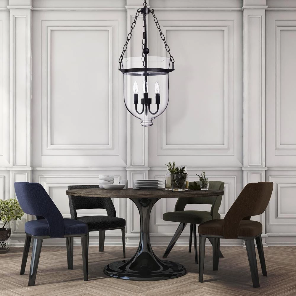 Cheap โ Condord 3-Light 13 in. Traditional Antique Bronze Finish Bell Jar Lantern Pendant with Clear Glass Shade by Edvivi ๐ 8 Cheap โ Condord 3-Light 13 in. Traditional Antique Bronze Finish Bell Jar Lantern Pendant with Clear Glass Shade by Edvivi ๐ - Image 6