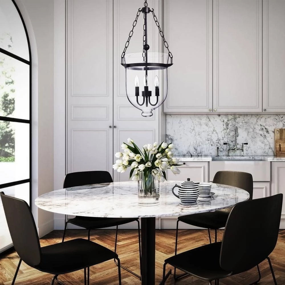 Cheap โ Condord 3-Light 13 in. Traditional Antique Bronze Finish Bell Jar Lantern Pendant with Clear Glass Shade by Edvivi ๐ 9 Cheap โ Condord 3-Light 13 in. Traditional Antique Bronze Finish Bell Jar Lantern Pendant with Clear Glass Shade by Edvivi ๐ - Image 7