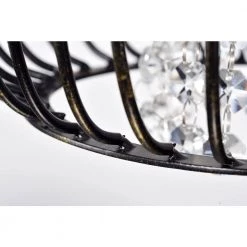 Hot Sale ⌛ Clara 9 in. 1-Light Glam Antique Bronze Metal Semi-Flush Mount with Black Cage and Hanging Crystals by Edvivi ✨ 18 Hot Sale ⌛ Clara 9 in. 1-Light Glam Antique Bronze Metal Semi-Flush Mount with Black Cage and Hanging Crystals by Edvivi ✨ -Deals Edvivi || Atlas Store antique bronze edvivi flush mount lights esj4223ab 76 1000