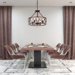 Best deal ⌛ Imperium Mid-Century Modern 4-Light Antique Copper Dual Set-Up Chandelier with Ice Glass and Crystals by Edvivi 👏 -Deals Edvivi || Atlas Store antique copper edvivi chandeliers edg8199ac c3 1000