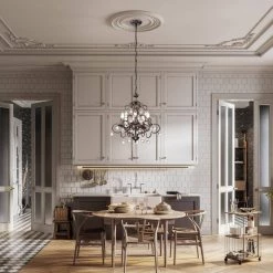 Best deal 🤩 Belvedere Glam 5-Light Antique Copper Finish Candlestick Crystal Chandelier Iron Ceiling Light Fixture by Edvivi 😀 -Deals Edvivi || Atlas Store antique copper edvivi chandeliers epc5279ac c3 1000