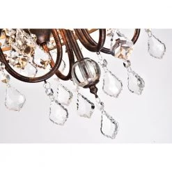 Discount 🥰 Marya 4-Light Glam Antique Copper Round Chandelier with Square Beaded Drum Shade and Hanging Clear Glass Crystals by Edvivi 😍 -Deals Edvivi || Atlas Store antique copper edvivi chandeliers epg8229ac 1d 1000