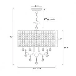 Discount 🥰 Marya 4-Light Glam Antique Copper Round Chandelier with Square Beaded Drum Shade and Hanging Clear Glass Crystals by Edvivi 😍 -Deals Edvivi || Atlas Store antique copper edvivi chandeliers epg8229ac 66 1000