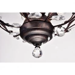Cheapest ⭐ Amorette 4-Light Antique Copper Finish Unique/ Traditional Chandelier with Vine and Crystal Accents by Edvivi 🎉 -Deals Edvivi || Atlas Store antique copper edvivi chandeliers epj3579ac 1d 1000