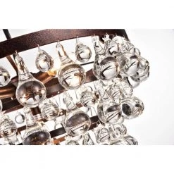 Wholesale 🥰 Clarus 5-Light Antique Copper 4-Tier Glam Chandelier with Clear Glass Hanging Crystals by Edvivi 👏 -Deals Edvivi || Atlas Store antique copper edvivi chandeliers epj4239ac 44 1000