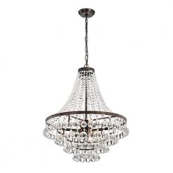 Best Pirce ⌛ Clarus 7-Light Antique Copper Glam Empire Chandelier with Clear Glass Hanging Crystals by Edvivi ⭐ -Deals Edvivi || Atlas Store antique copper edvivi chandeliers epj4519ac fa 1000