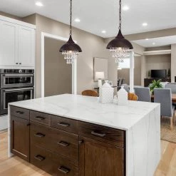 Brand new ❤️ 1-Light Rustic Antique Copper Dome Modern Farmhouse Pendant with Hanging Crystals by Edvivi 🎉 -Deals Edvivi || Atlas Store antique copper edvivi chandeliers ept4299ac 1f 1000